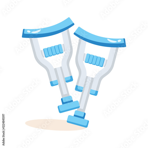 Rehabilitation, support, a pair of crutches vector design in trendy style