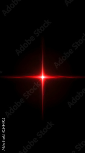 Red Light Cross Beams Shine...