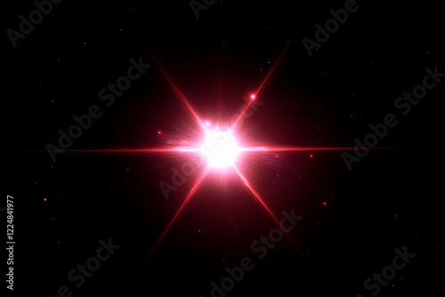 Bright Red Light Explodes i...