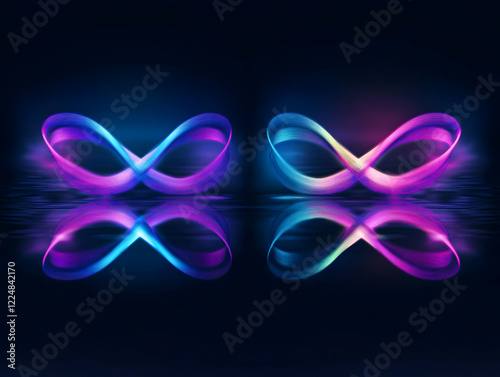 Two Glowing Infinity Symbol...