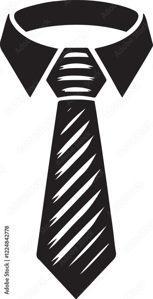 tie with silhouette design image victor style with the white background. tie with silhouette design image victor style with the white background.