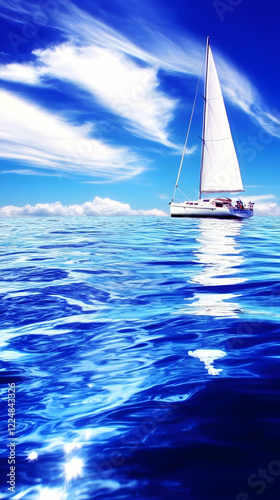 Sailboat sails gracefully o...