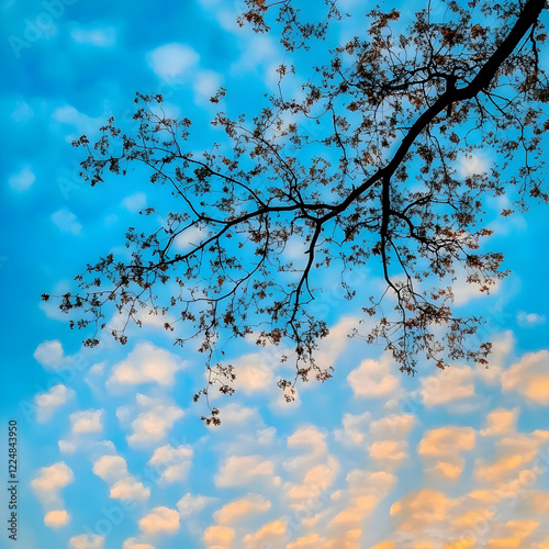 Silhouetted Tree Branches R...