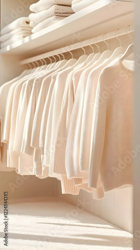 White Clothes Hanging in Wa...