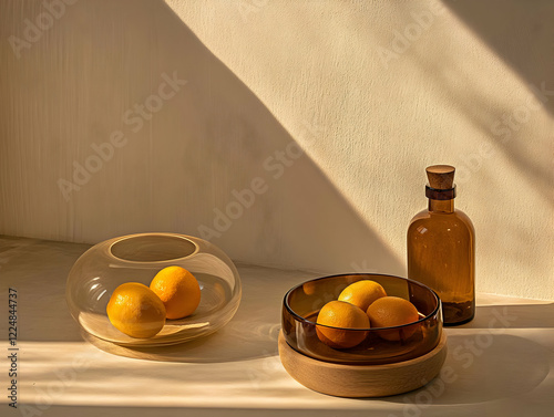 Oranges in Glass Bowls and ...