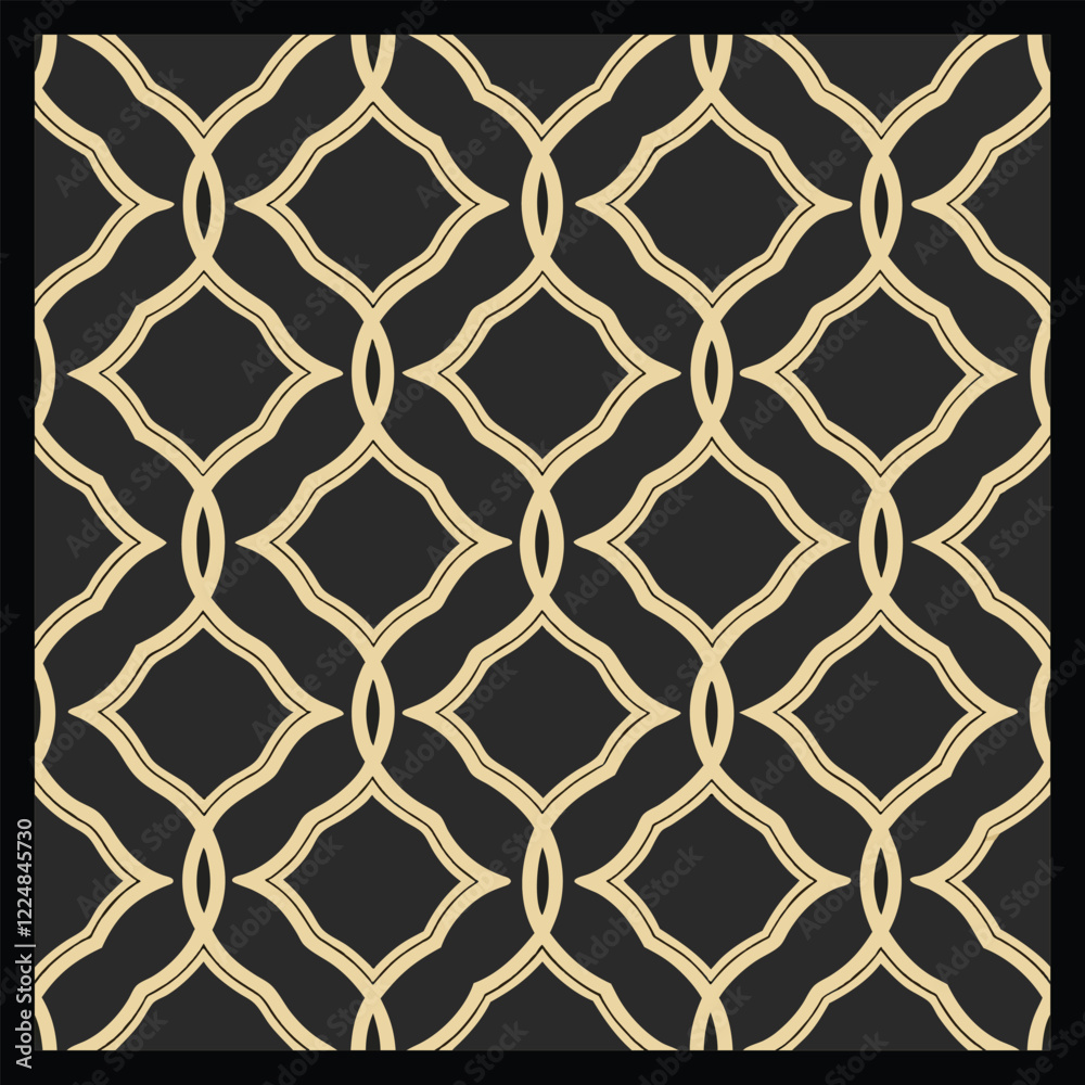 Fototapeta premium Luxurious Geometric Pattern Collection | Stunning Vector Designs for Home Décor, Digital Projects, Artistic Backgrounds, and Seamless Fabric Printing. 