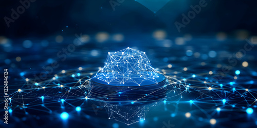 Abstract 3D Network Structu...