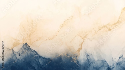 Deep indigo to pale gold gradient featuring a marble effect