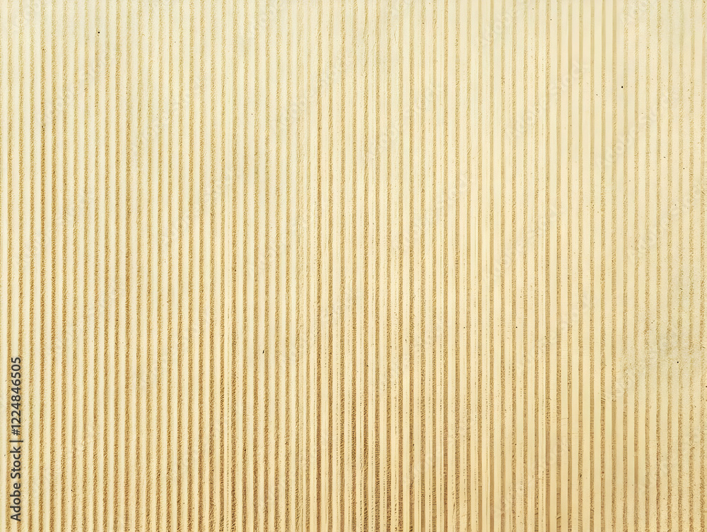 Beige Corrugated Metal Texture Background with Vertical Lines and Subtle Imperfections Beige Corrugated Metal Texture Background with Vertical Lines and Subtle Imperfections