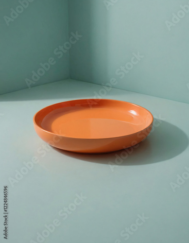 orange plate pastel back