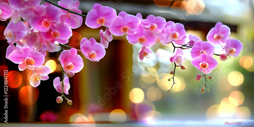 Delicate Pink Orchids Casca...