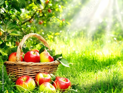 Basket of Freshly Picked Ap...