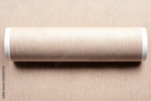 Beige Wallpaper Roll Lies o...