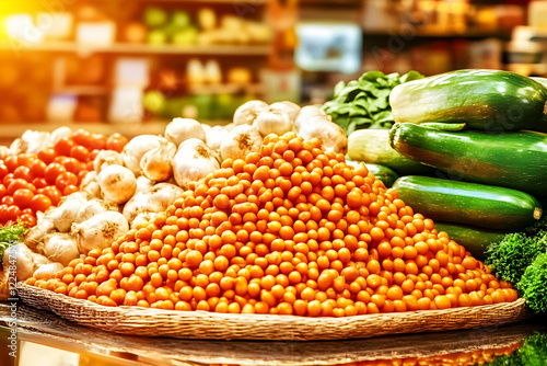 Fresh Produce Display: Oran...