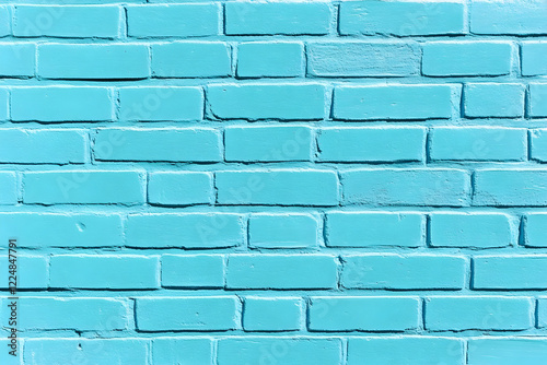 Bright Aqua Blue Painted Br...