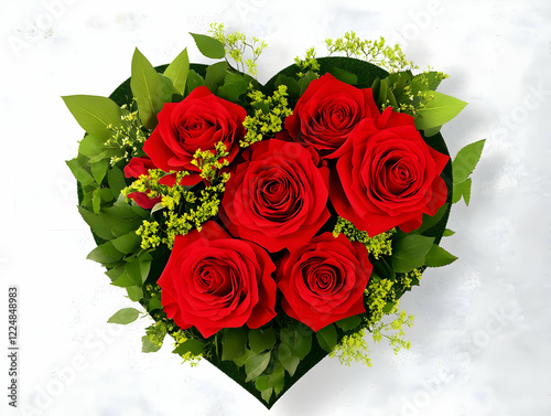 Six Red Roses Arranged Beau...