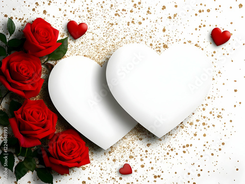 Red Roses and White Heart S...