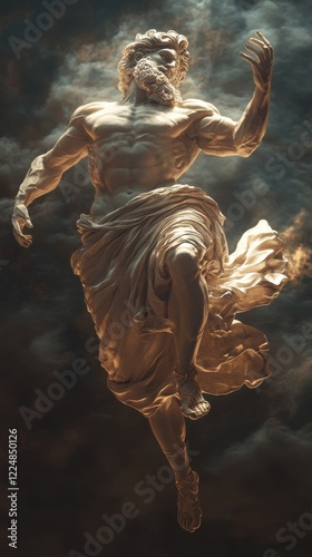 Design Plutus, known in ancient Athens as the god of abundance, completely floating in light