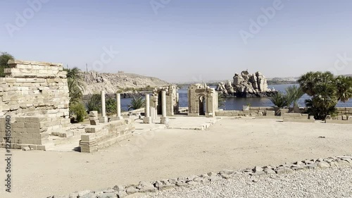 Exploring the temple of Philae in Aswan. The home of the goddess Isis. This beautiful temple complex dedicated to the goddess Isis is a must-see in Egypt.
