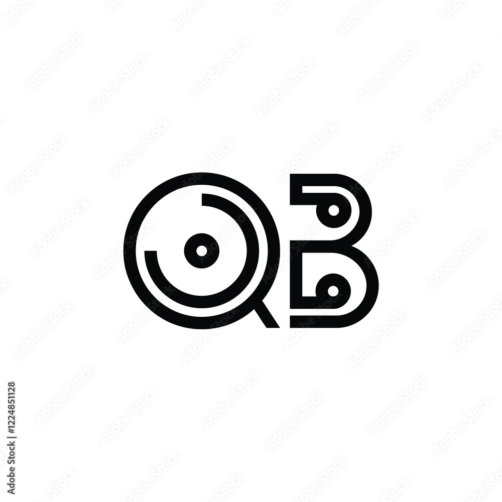 QB monogram logo design letter text name symbol monochrome logotype alphabet character simple logo QB monogram logo design letter text name symbol monochrome logotype alphabet character simple logo