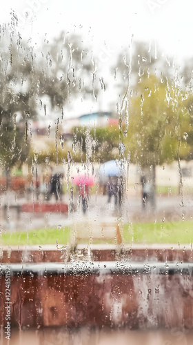Rainy Day View Through Wind...