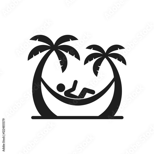 Relaxing Beach Hammock Paradise Icon