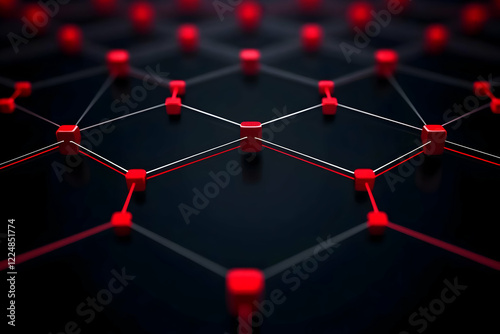 3D Render of Network Nodes ...