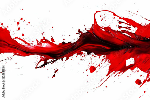 Dynamic Red Liquid Splash S...
