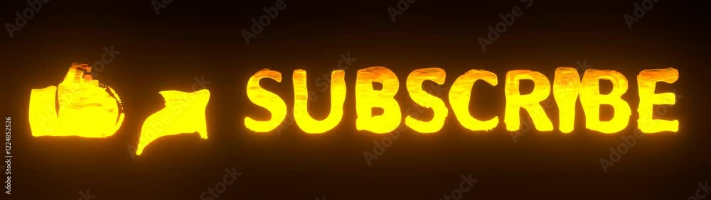 like share subscribe button fire style 