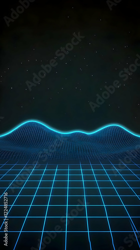 Retro Futuristic Landscape ...
