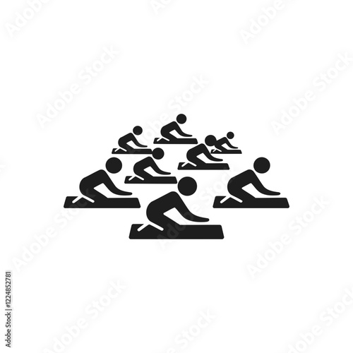 Group Exercise Mat Class Icon