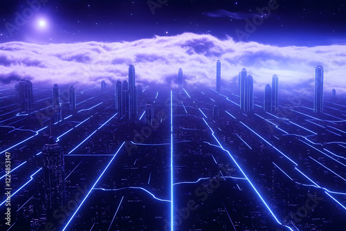 Futuristic Cityscape Illumi...