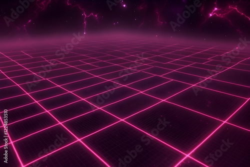 Retro Futuristic Grid Lands...