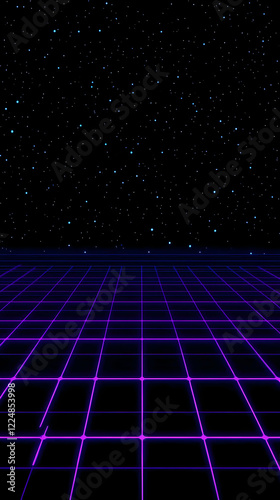 Retro Futuristic Grid Lands...