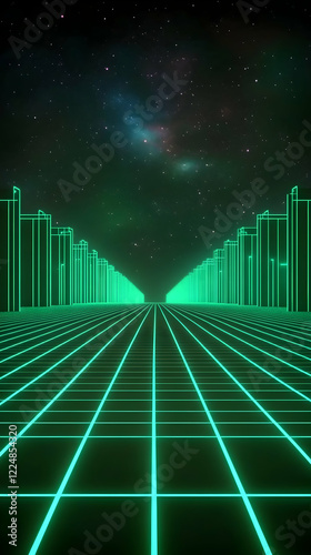 Neon Green Grid Road Leads ...