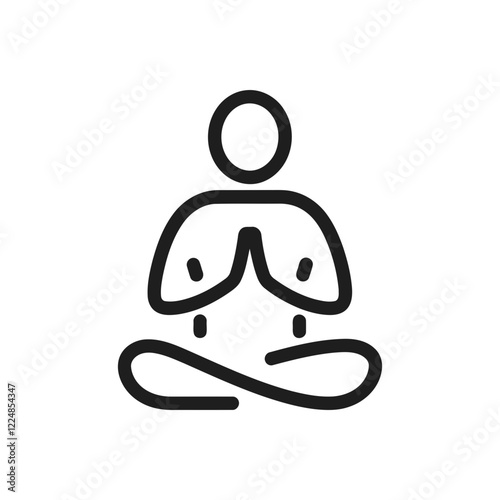 Mindful Lotus Position Icon