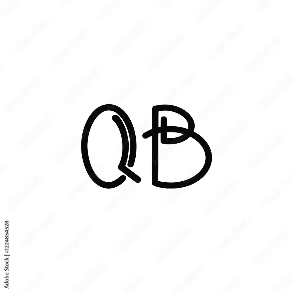 QB monogram logo design letter text name symbol monochrome logotype alphabet character simple logo QB monogram logo design letter text name symbol monochrome logotype alphabet character simple logo