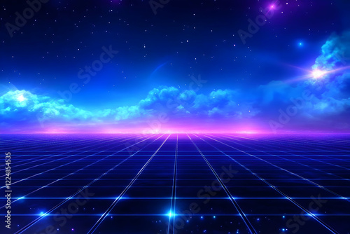 Neon Grid Landscape stretch...