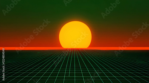 Retro Futuristic Sun Sets O...