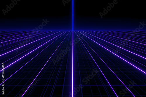 Purple Neon Lights Grid Bac...