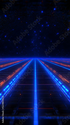 Futuristic Neon Road Leads ...