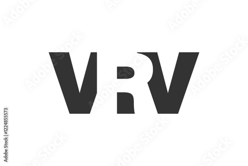 VRV logo design. Initial letter V R V bold font style for tech startups, consulting, corporate branding. Creative company name, headlines typography identity, trendy logotype. photo