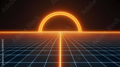 Retro Futuristic Grid Lands...