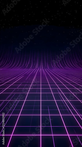 Retro Futuristic Grid Lands...