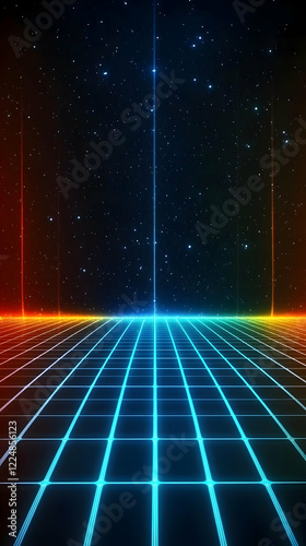 Retro Futuristic Grid Lands...