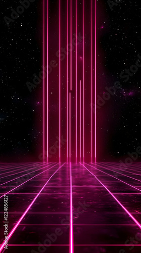 Pink Neon Lights Illuminate...