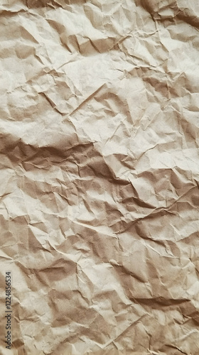 Crumpled Brown Paper Textur...