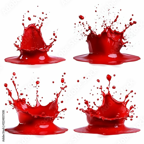 Four Splashes of Red Liquid...