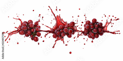 Three Bunches of Red Grapes...