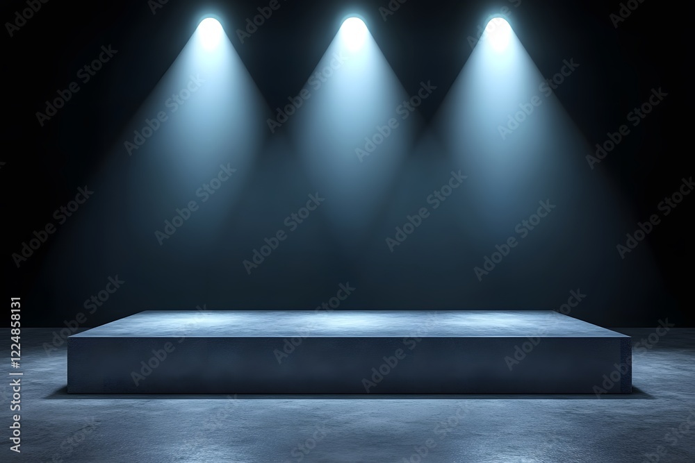 Obraz premium empty stage with spotlight